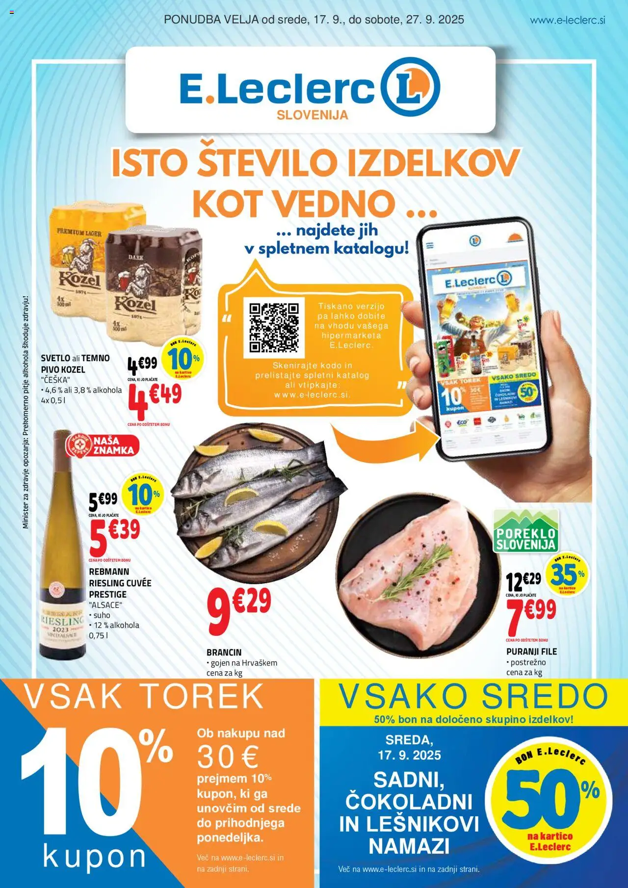 E.leclerc Katalog od 17.09.2025 - aktualna ponudba - stran 1