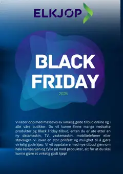 Forhåndsvis Black Friday Varsel fra butikk Elkjøp gyldig fra 22/10/2025