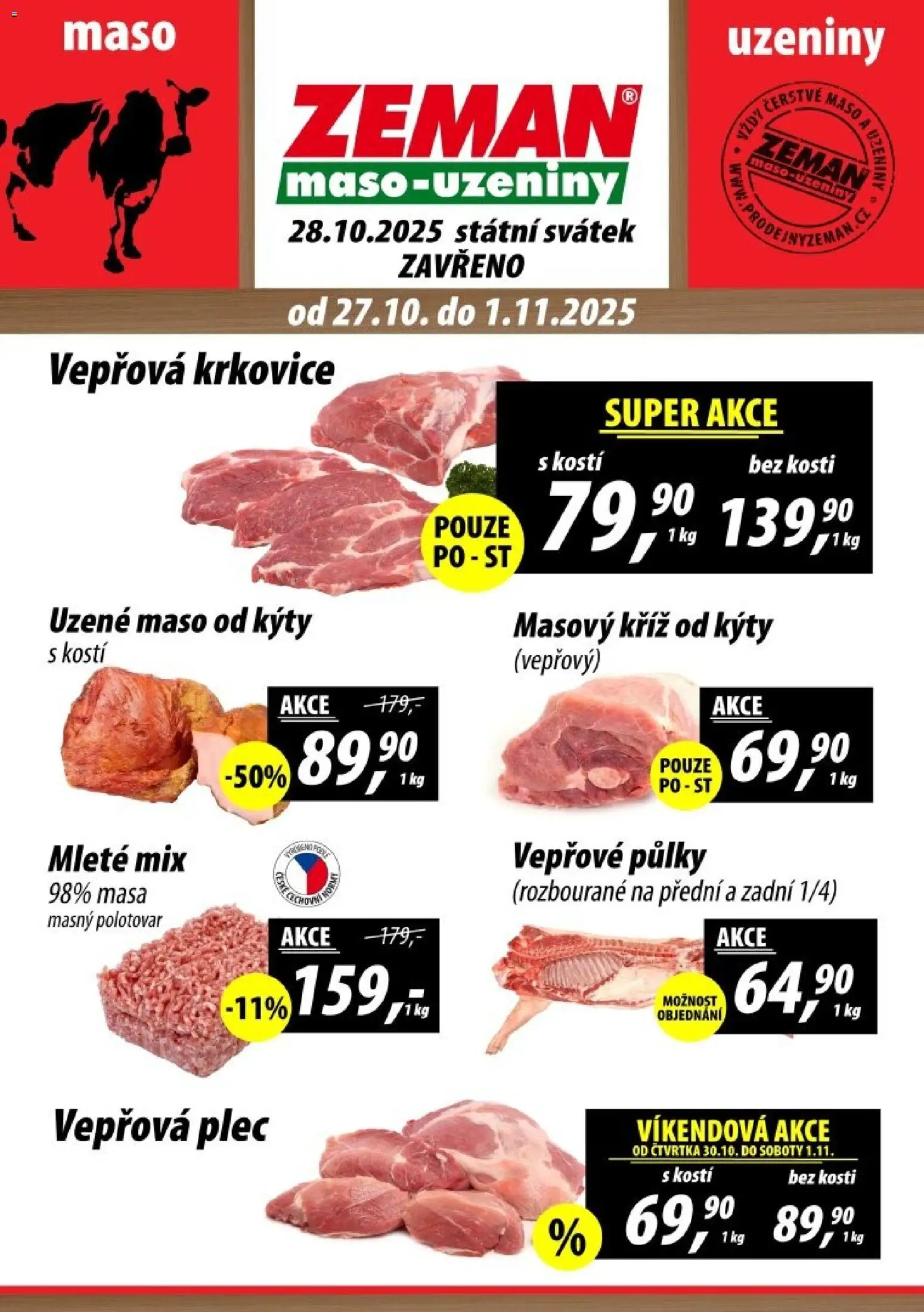  Prodejny Zeman Leták - Praha (27.10.2025 - 01.11.2025)