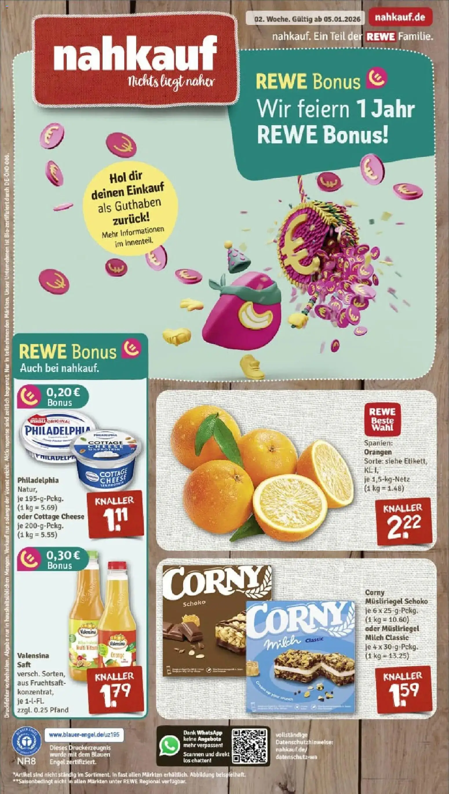 Vorschau von dem Prospekt des Geschäftes Rewe, gültig ab dem 04.01.2026