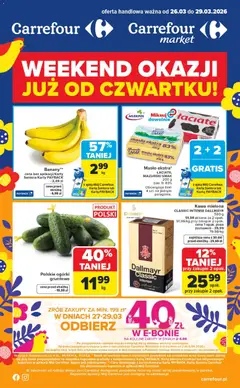 Pogląd gazetki "Carrefour gazetka - Weekend okazji" ze sklepu Carrefour ważnej od 26.03.2026