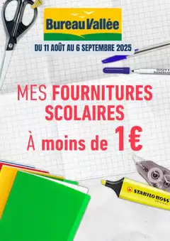 Prévisualisation de Catalogue du magasin Bureau Vallée formulaire valide 11/08/2025