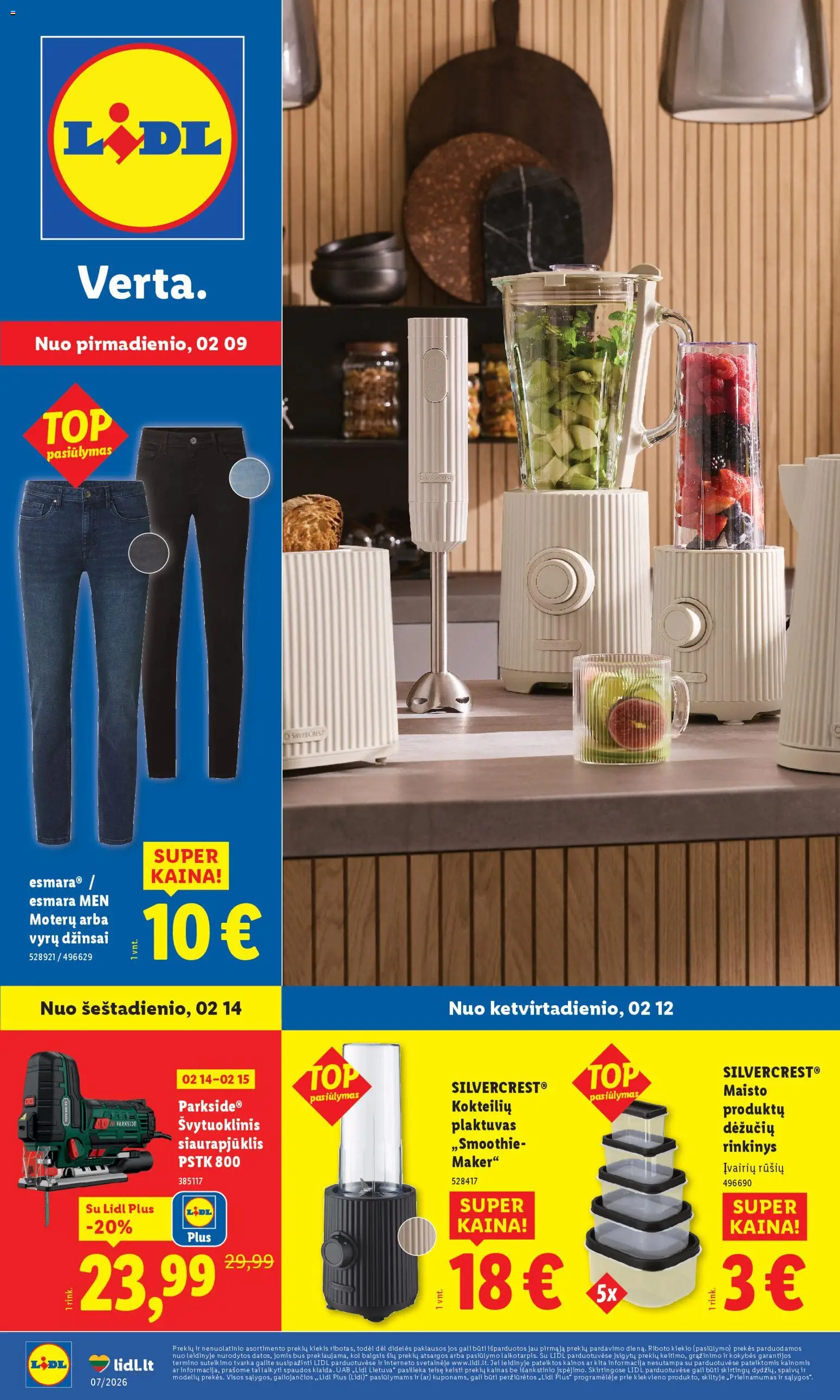 LIDL parduotuvės leidinio Leidinys - Ne maisto prekių pasiūlymai galiojančio nuo 2026.02.09 peržiūra