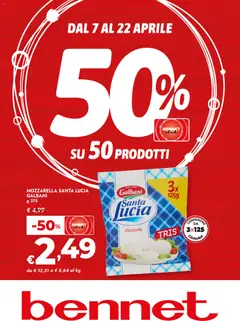 Anteprima dell'opuscolo bennet volantino 50% dal negozio bennet valido da 07/04/2026