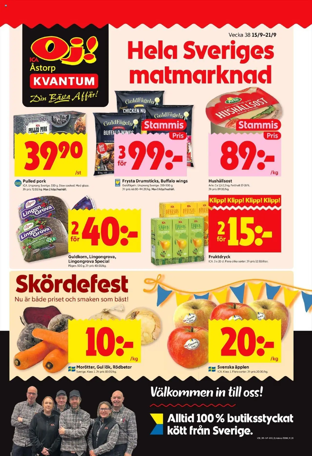 Åstorp är giltig 15/09 2025 > Veckans Erbjudanden gäller från 15/09/2025 till 21/09/2025 sidnummer 1