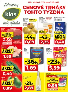 Náhľad Klas letáku platného od 27.04.2026