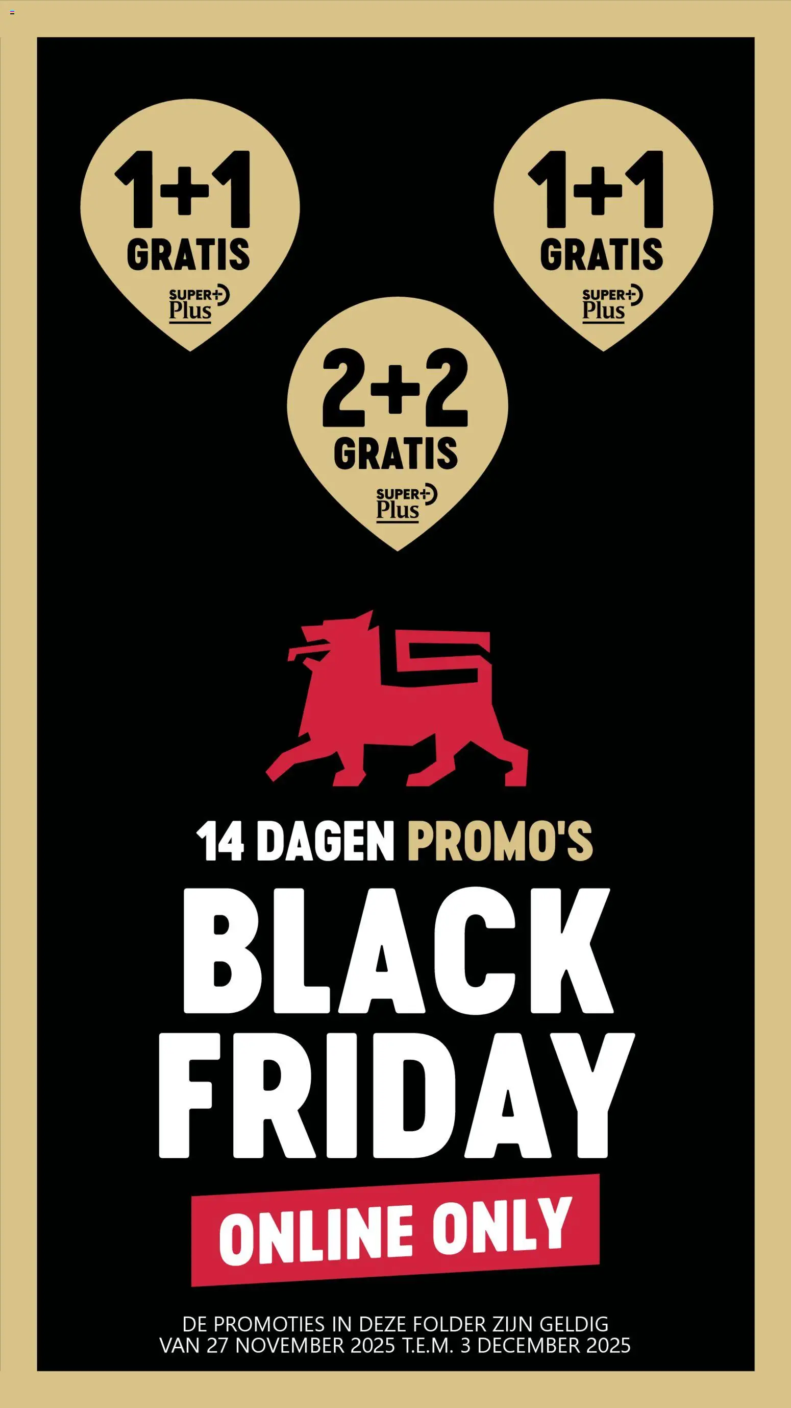 Voorbeeld van Black Friday van winkel Delhaize geldig vanaf 27/11/2025
