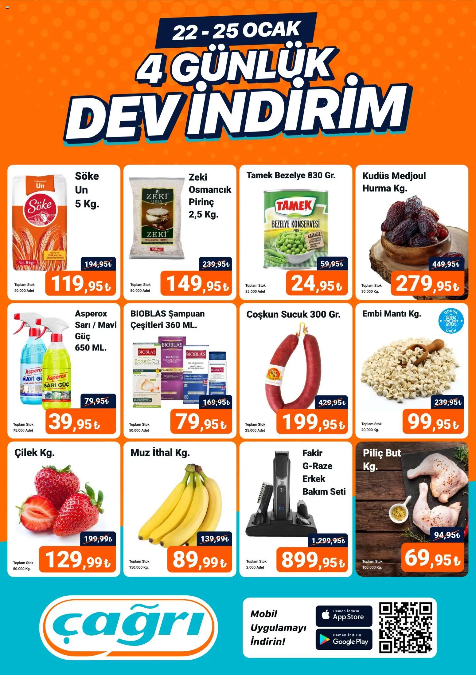Çağrı Market 4 Günlük Dev İndirim 22.01.2026 - Broşürünün önizlemesi