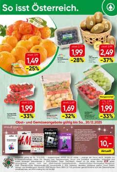 Vorschau der Angebote: Spar Wien Obst & Gemüse gültig ab 15.12.2025