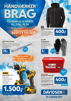 Eksempel på tilbudsavis Davidsen - Håndværkerbrag fra butik Davidsen gyldig fra 05/03/2026