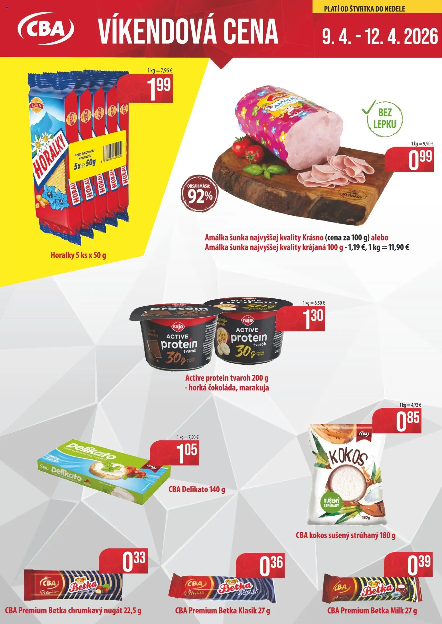 Náhľad CBA Verex letáku platného od 09.04.2026