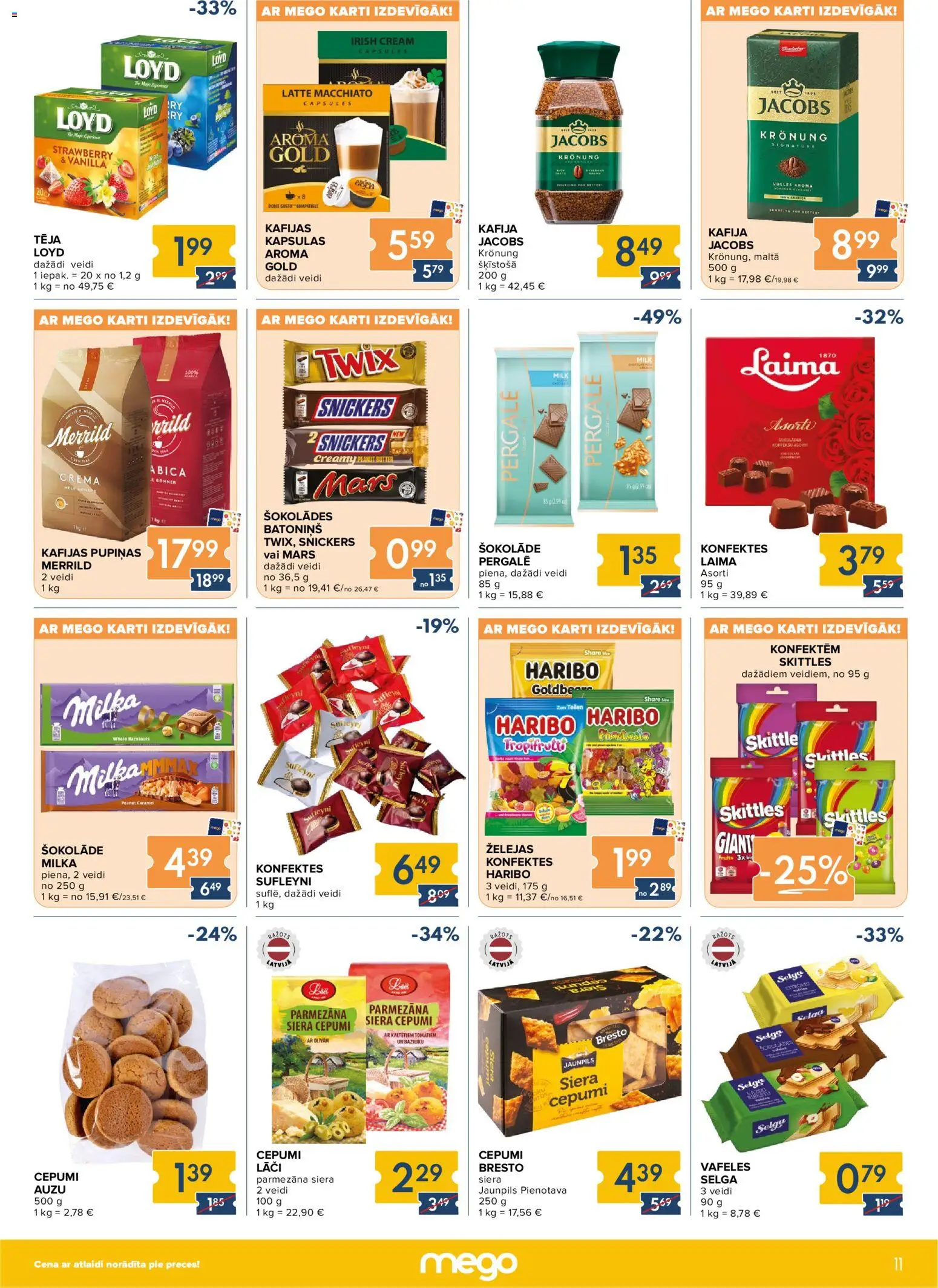 Skatīt Mego akciju bukletu, derīgs no 2026.01.05