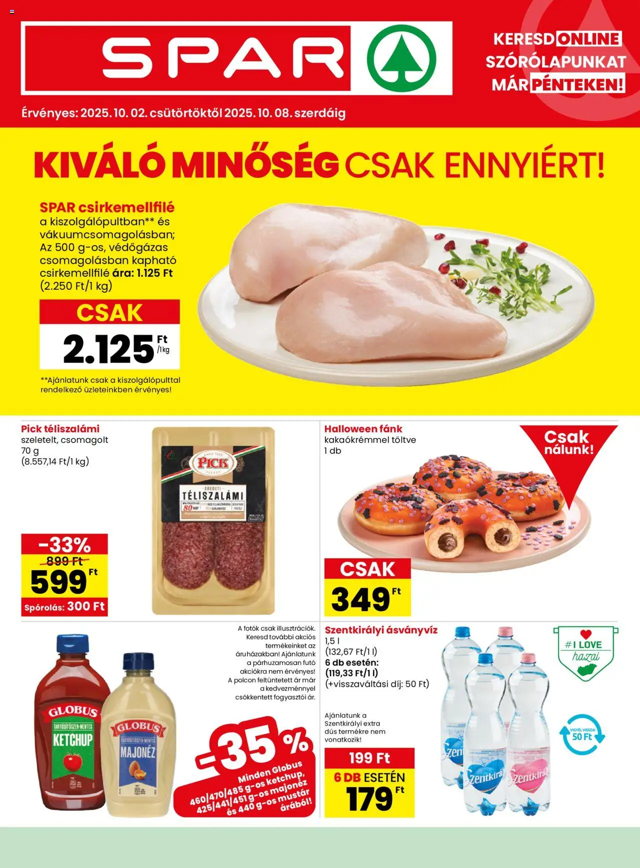 Spar aktuális szórólap, érvényes 2025.10.02.-től - 1 oldal