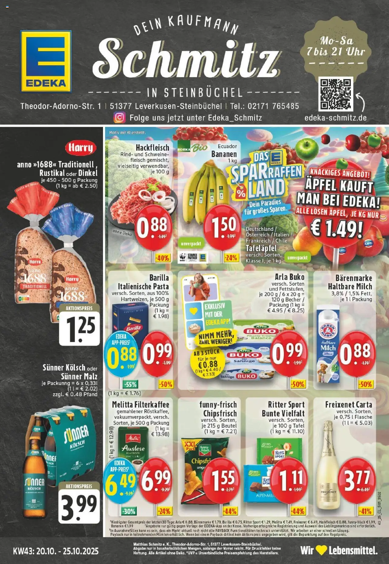 EDEKA Prospekt ab 19.10.2025 - Prospekt Leverkusen Online