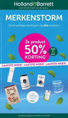 Voorbeeld van Holland & Barrett folder van winkel Holland & Barrett geldig vanaf 16-03-2026