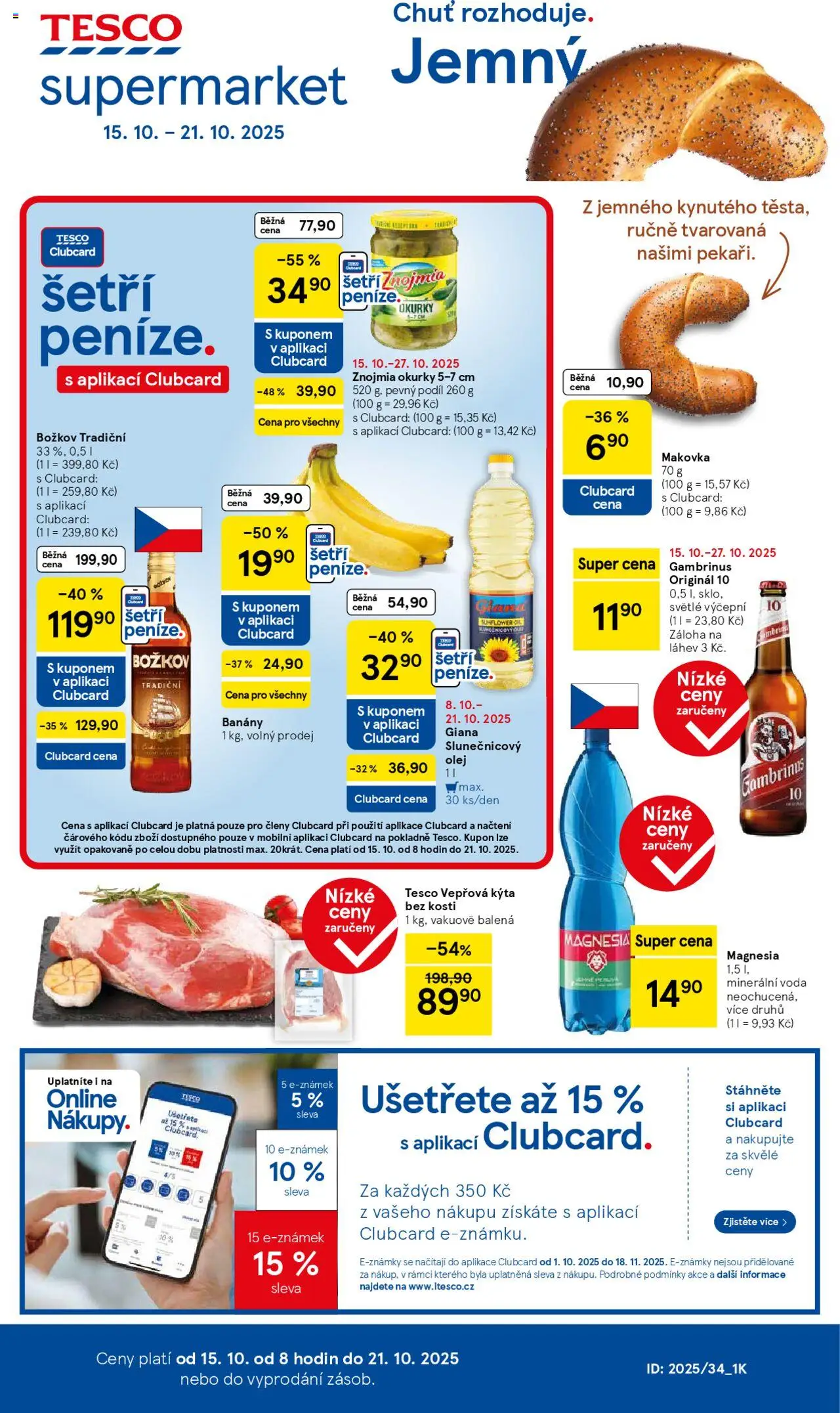  TESCO leták od 15.10.2025 - Akční "Supermarket" leták