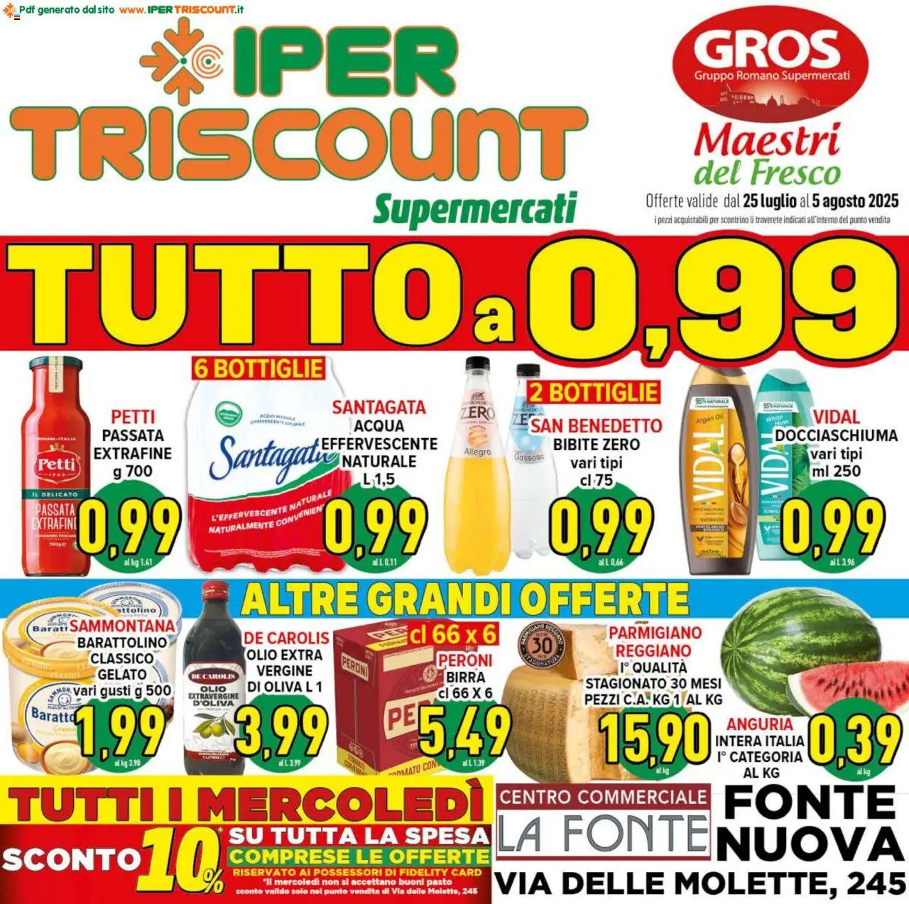 Volantino Ipertriscount valido da 25/07/2025 numero di pagina 1
