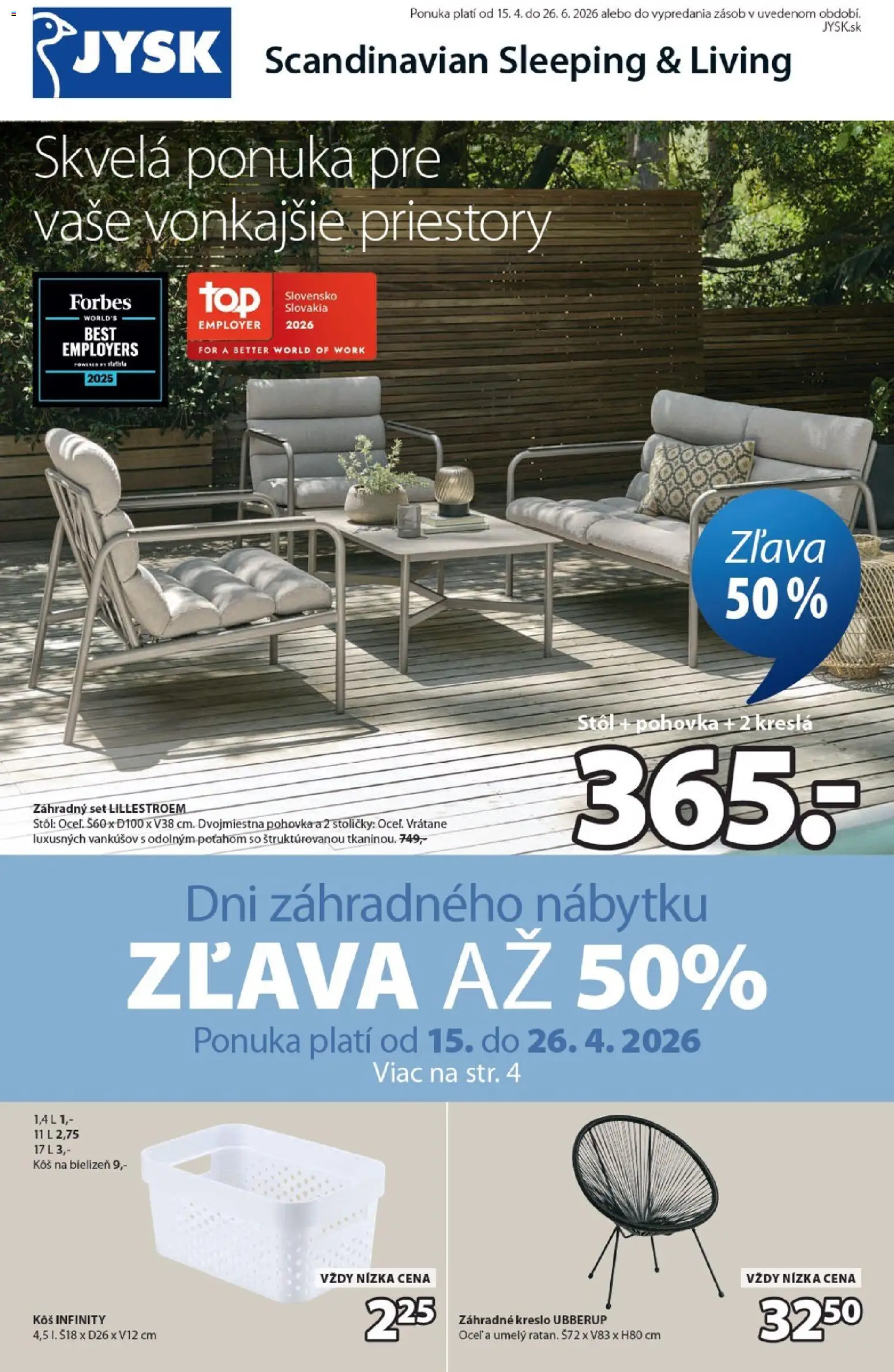 Náhľad JYSK letáku platného od 15.04.2026