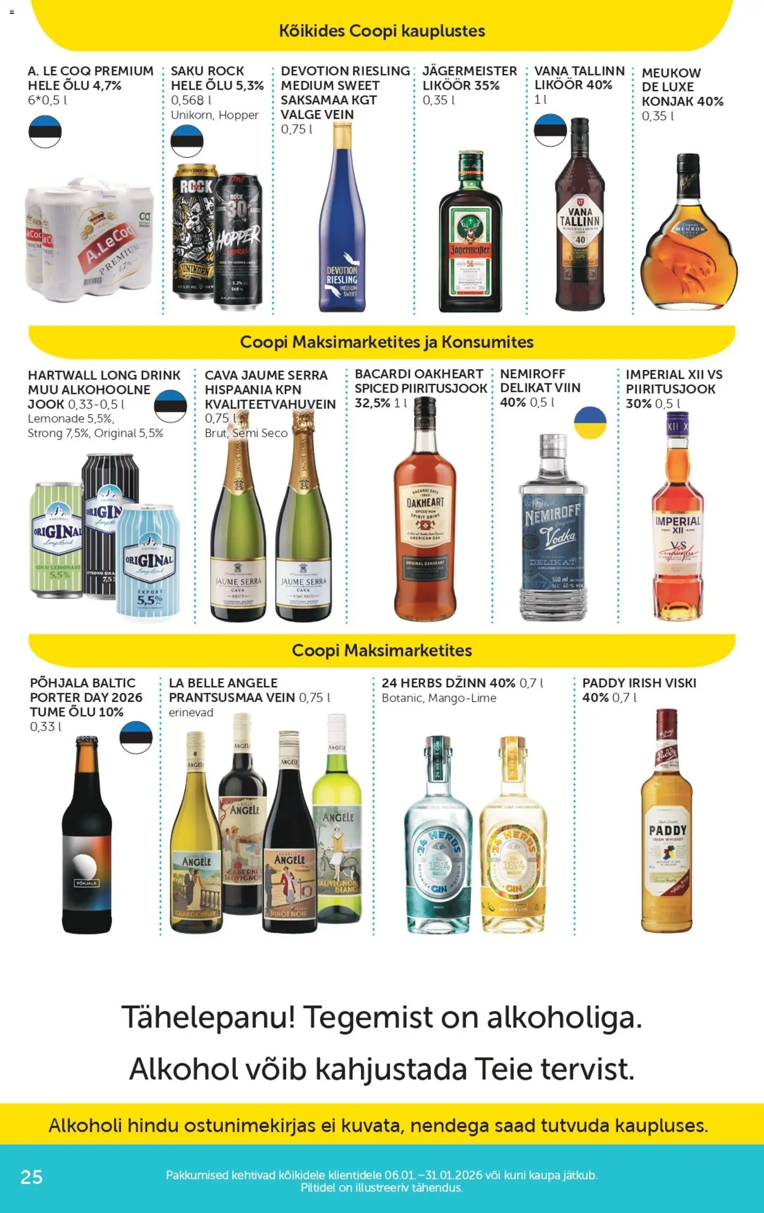 Coop kliendilehe eelvaade alates 2026.01.13