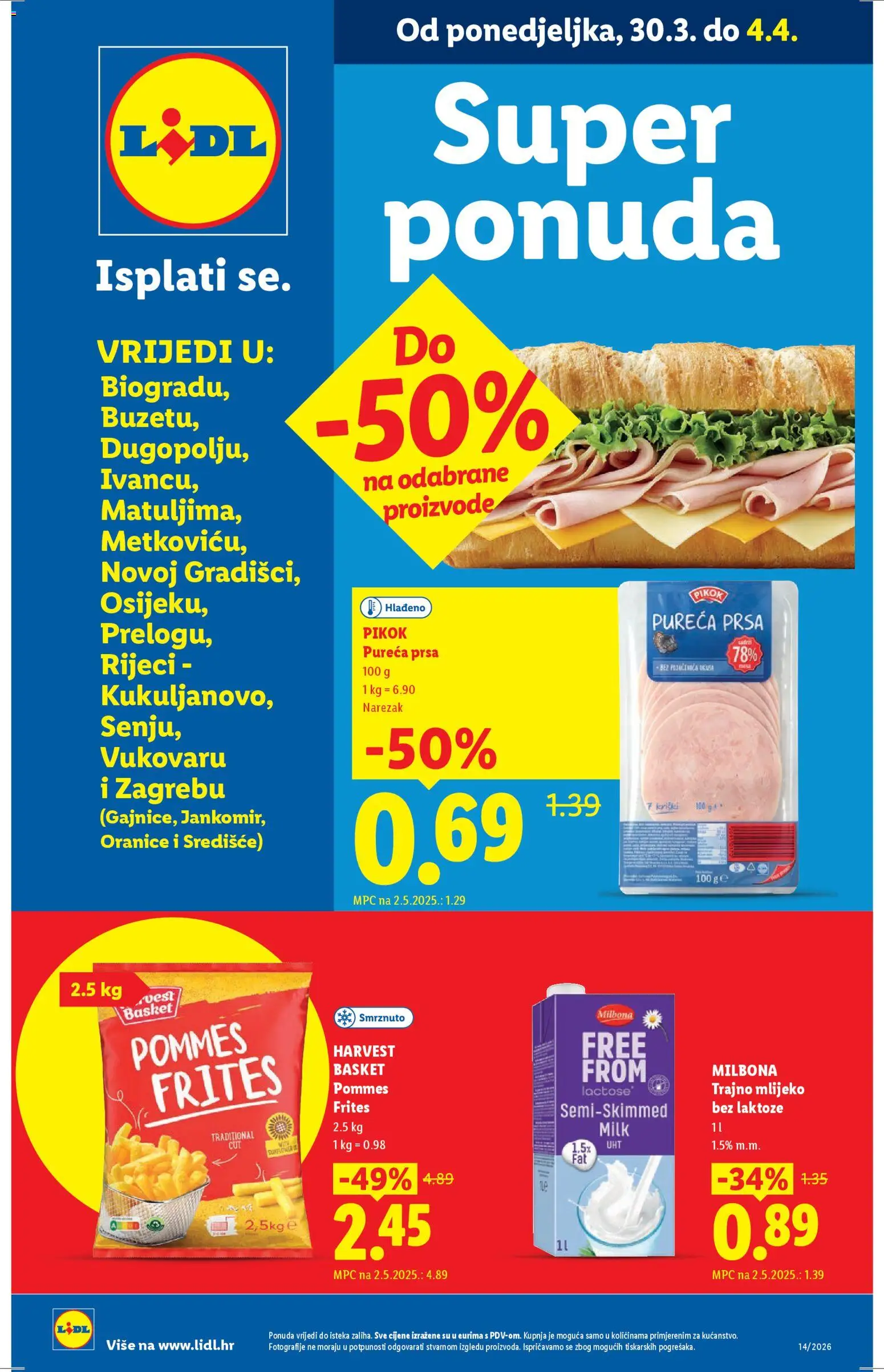 Pregled letka Super ponuda Lidl trgovine Lidl vrijedi od 30.03.2026
