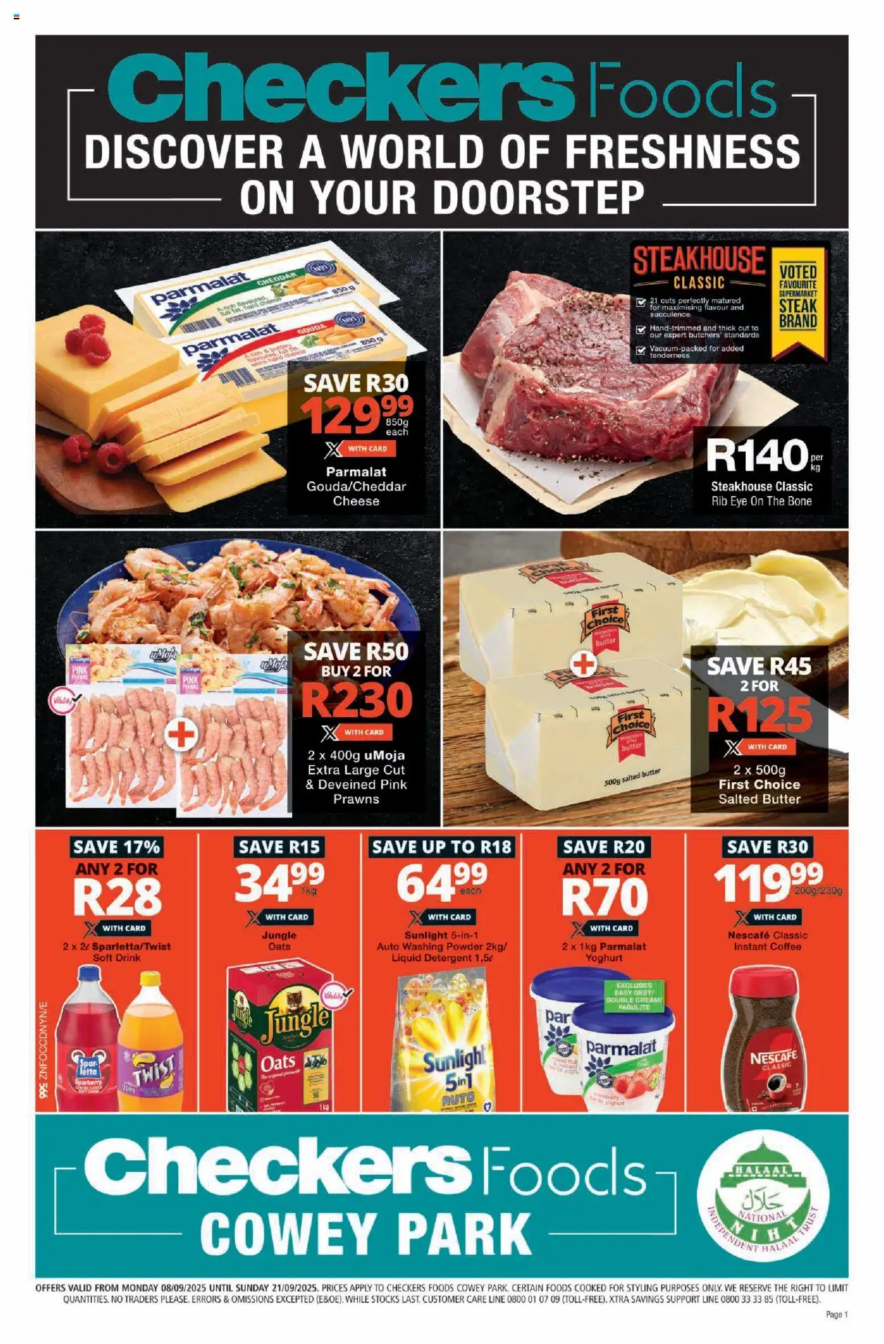 Checkers KwaZulu-Natal - Foods Cowey Park September Mid-Month Promotion 08/09 - 21/09/2025 >> Catalogue