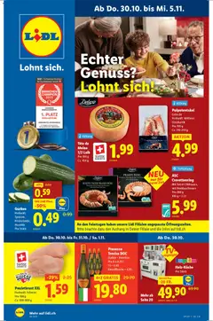 Vorschau des Merkblatts Aktionen vom Shop Lidl gültig von 30.10.2025 bis 05.11.2025