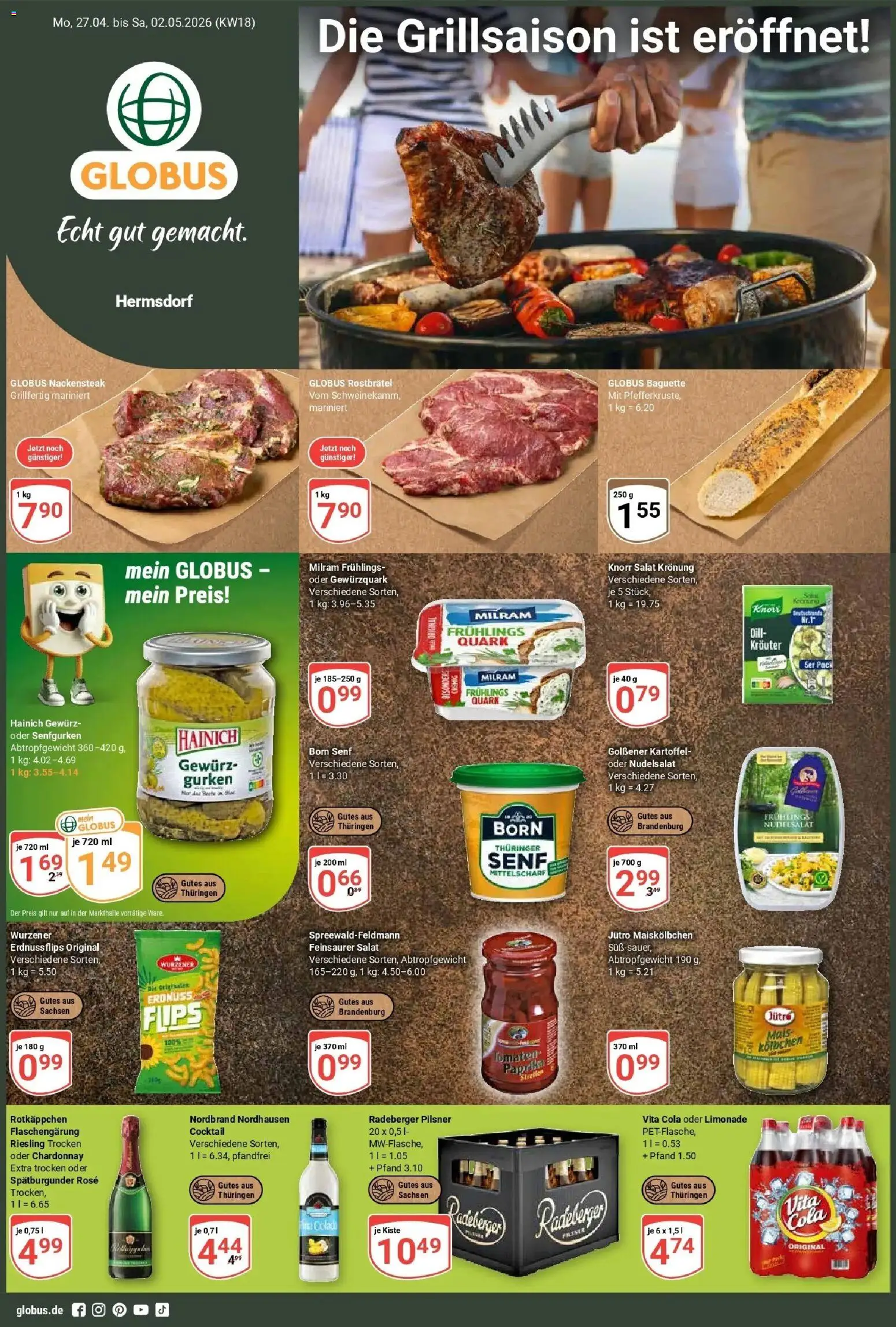 Vorschau von dem Prospekt des Geschäftes Globus, gültig ab dem 27.04.2026