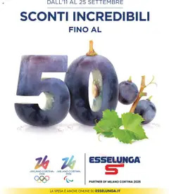 Anteprima dell'opuscolo Volantino Roma dal negozio Esselunga S valido da 11/09/2025
