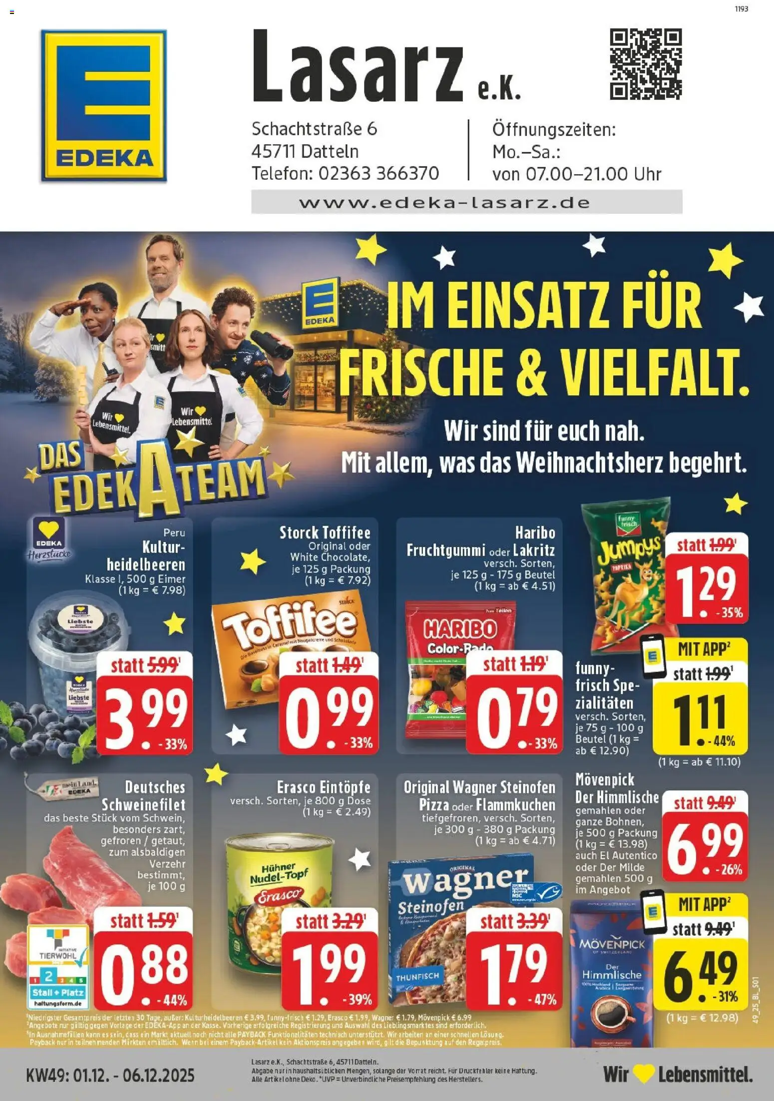 Vorschau von dem Prospekt des Geschäftes Edeka, gültig ab dem 01.12.2025