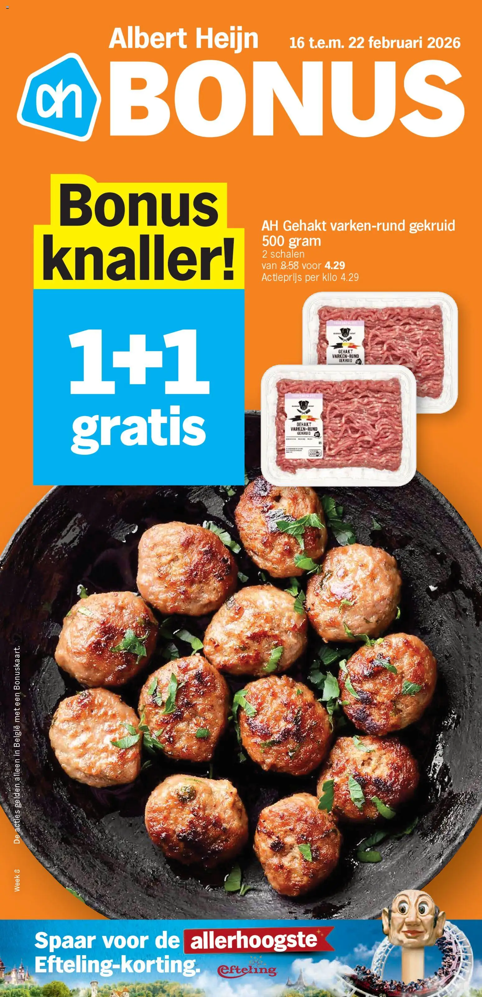 Voorbeeld van Folder week / de la semaine 8 van winkel Albert Heijn geldig vanaf 16/02/2026