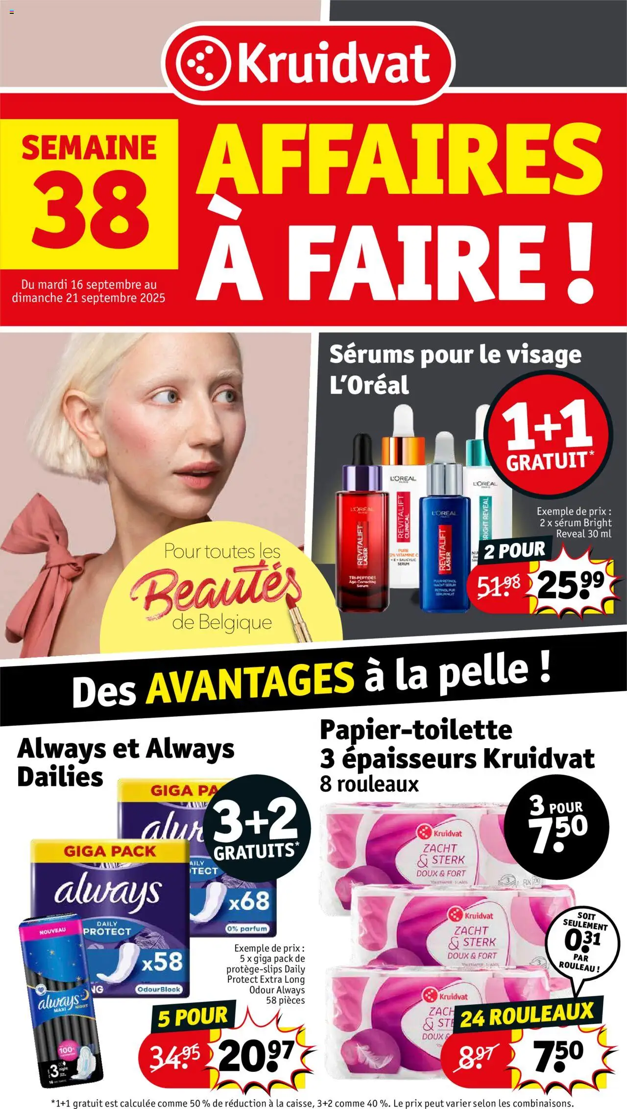 Kruidvat shop Folder de la semaine 38 geldig vanaf 16/09/2025 - Paginanummer 1