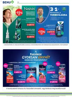 BENU Gyógyszertárak - Akciós újság BENU Gyógyszertárak megtekintése, amely érvényes 2025.11.01.-től | Oldal: 26