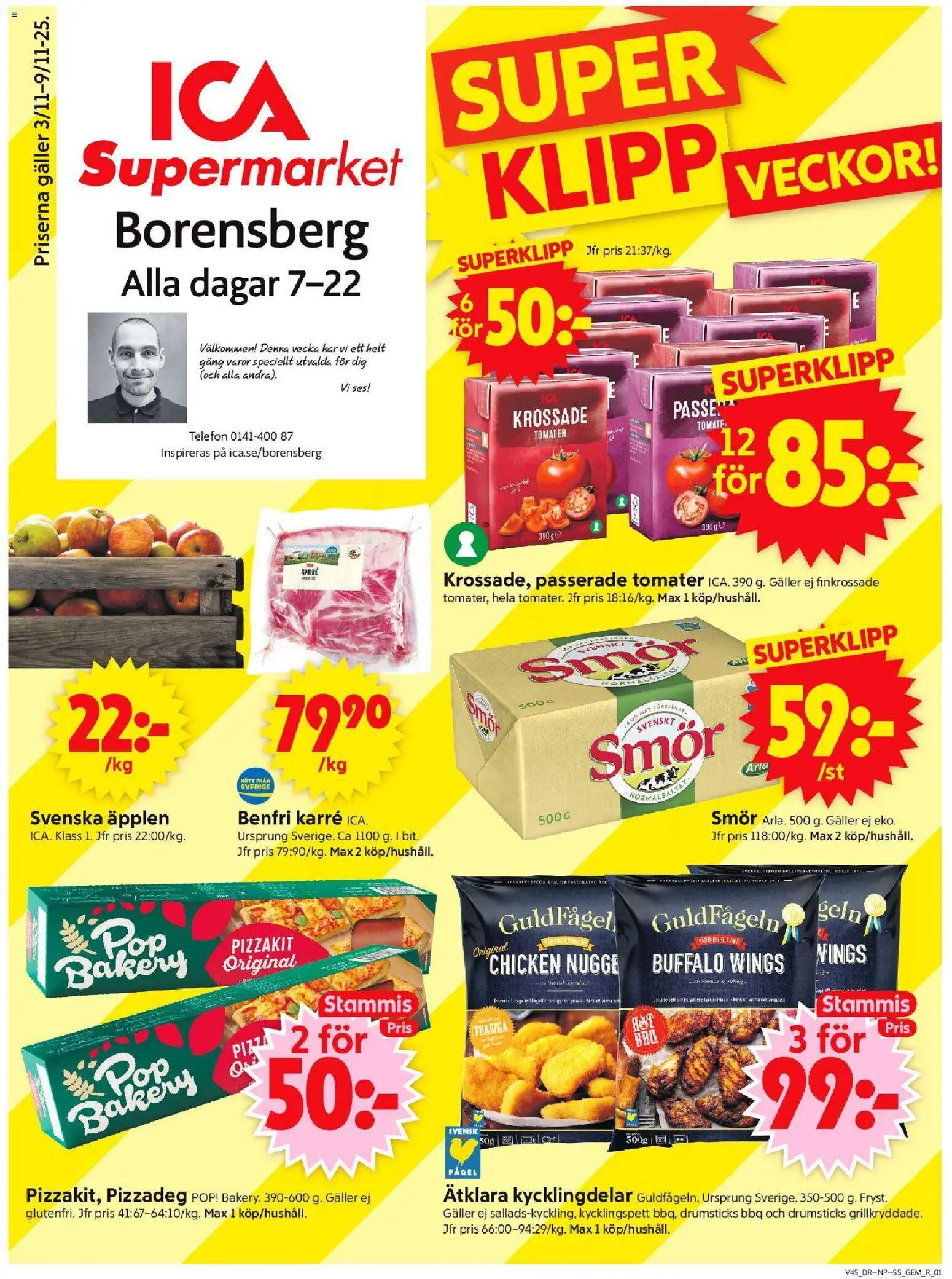 Förhandsgranska reklamblad Borensberg från butik ICA Supermarket gäller från 03/11/2025