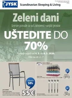 Pregled letka JYSK Katalog trgovine JYSK vrijedi od 04.03.2026