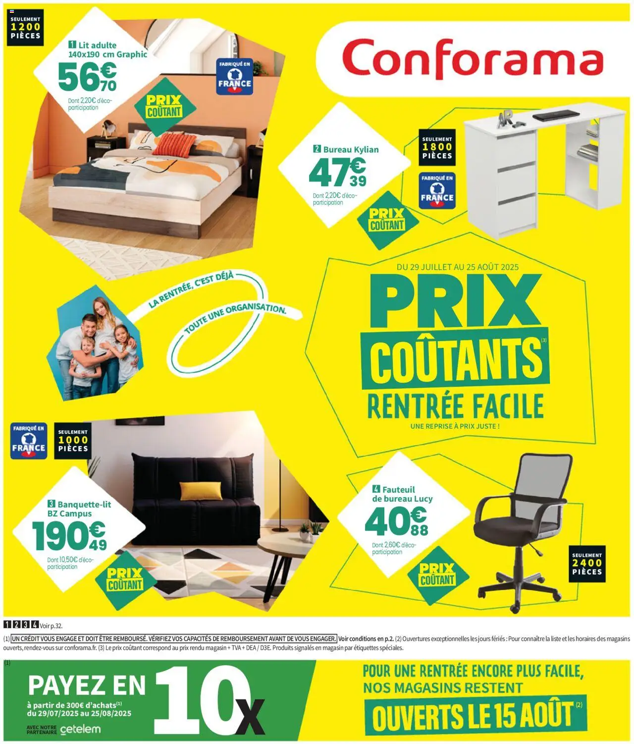 Catalogue de la boutique Conforama valable du 29/07/2025 - Page numéro 1