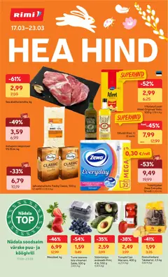 Rimi kliendilehe eelvaade alates 17.03.2026