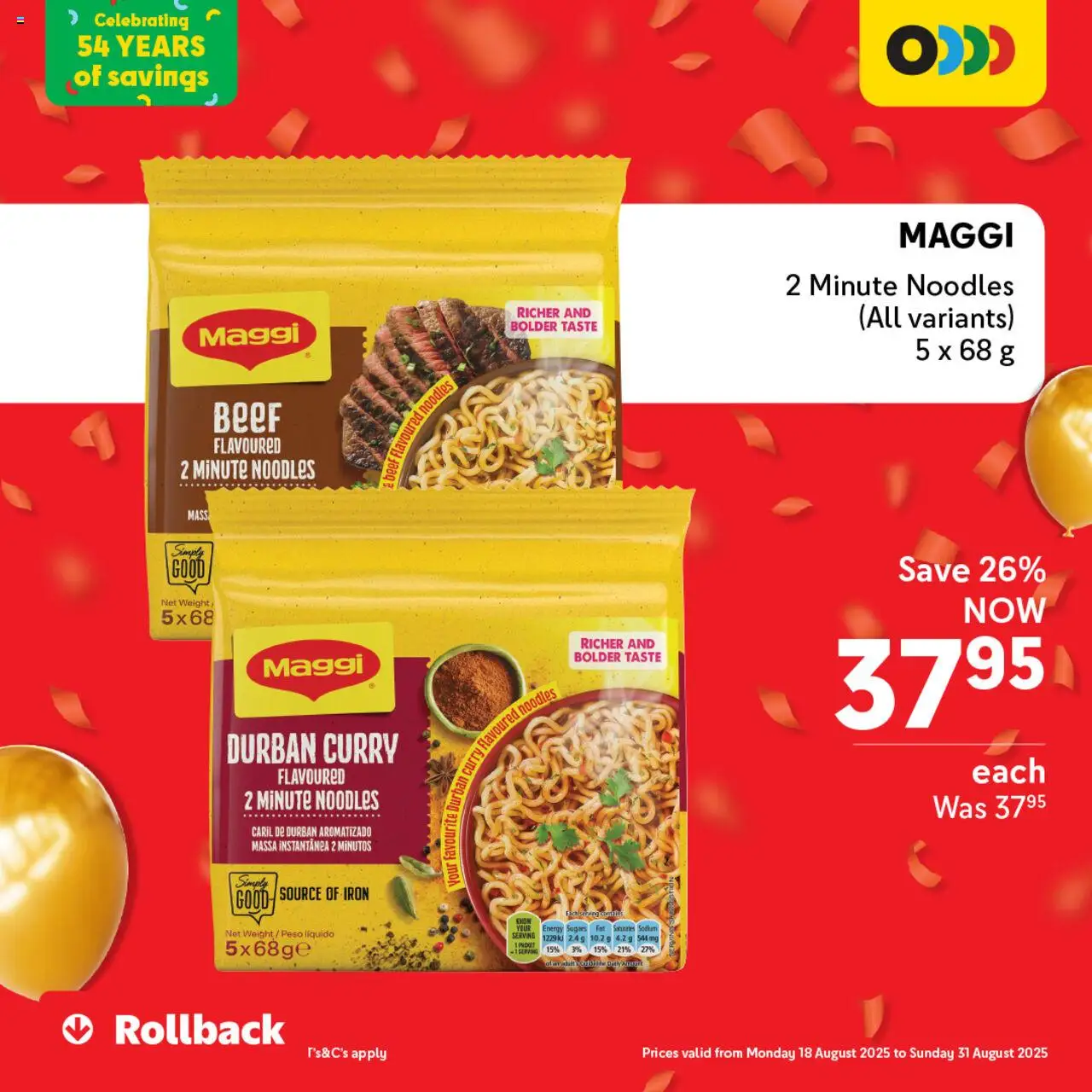 Makro Birthday Deals Pantry from 18/08 - 31/08/2025 > Promotions