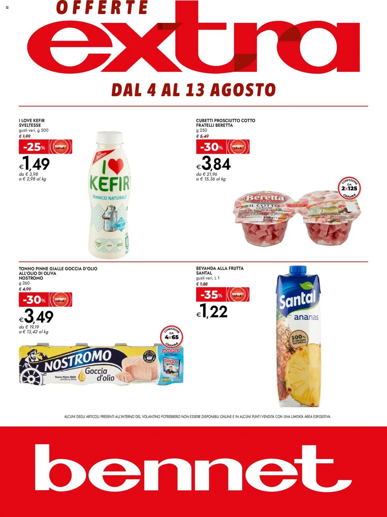 Volantino bennet valido da 04/08/2025 numero di pagina 1