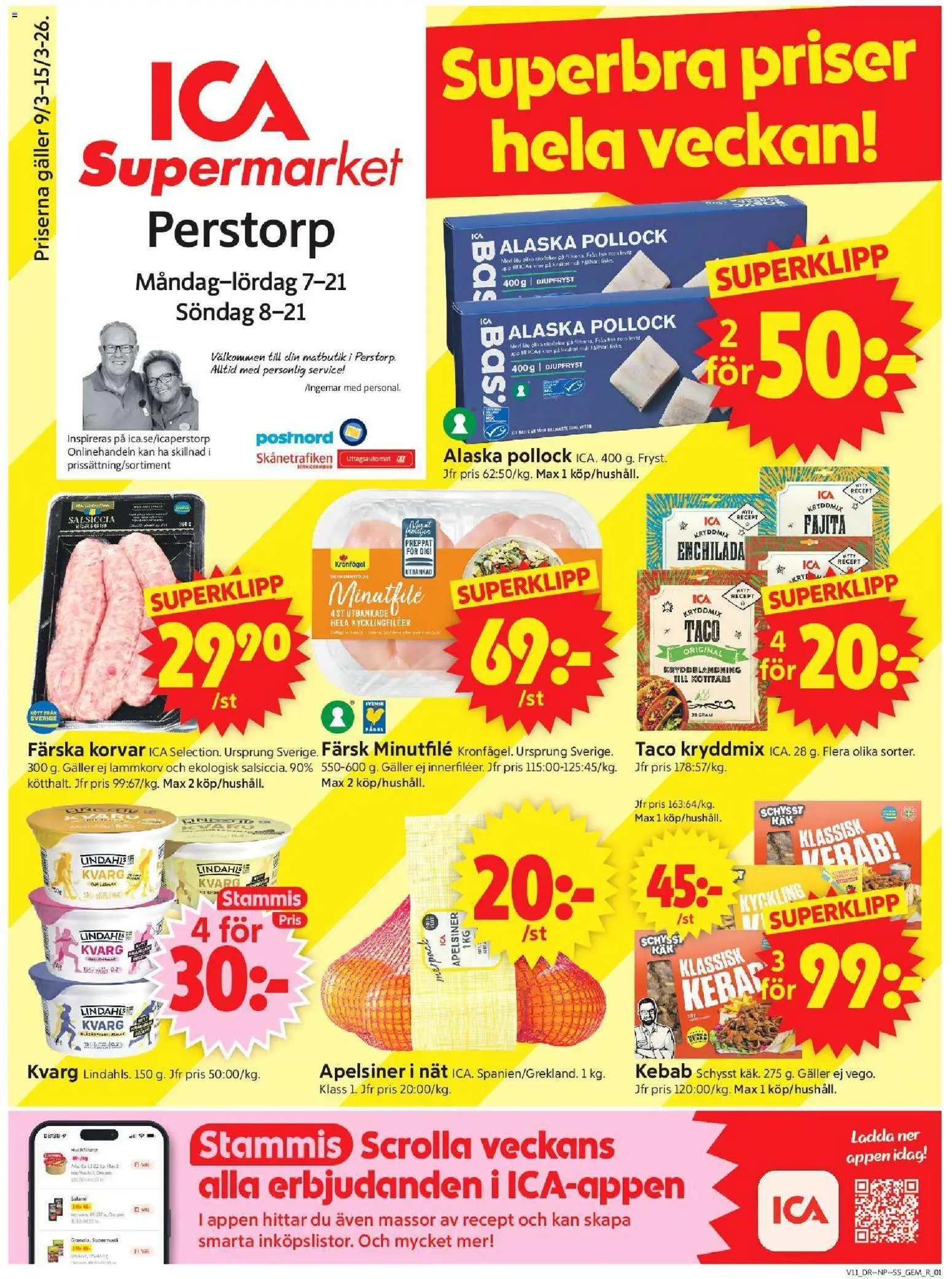 Förhandsgranska reklamblad Perstorp från butik ICA Supermarket gäller från 09/03/2026