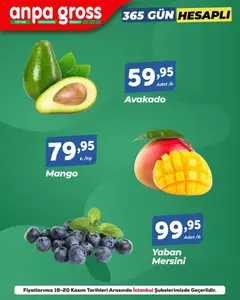 Anpa Gross Sebze ve meyve 19.11.2025 - Broşürünün önizlemesi