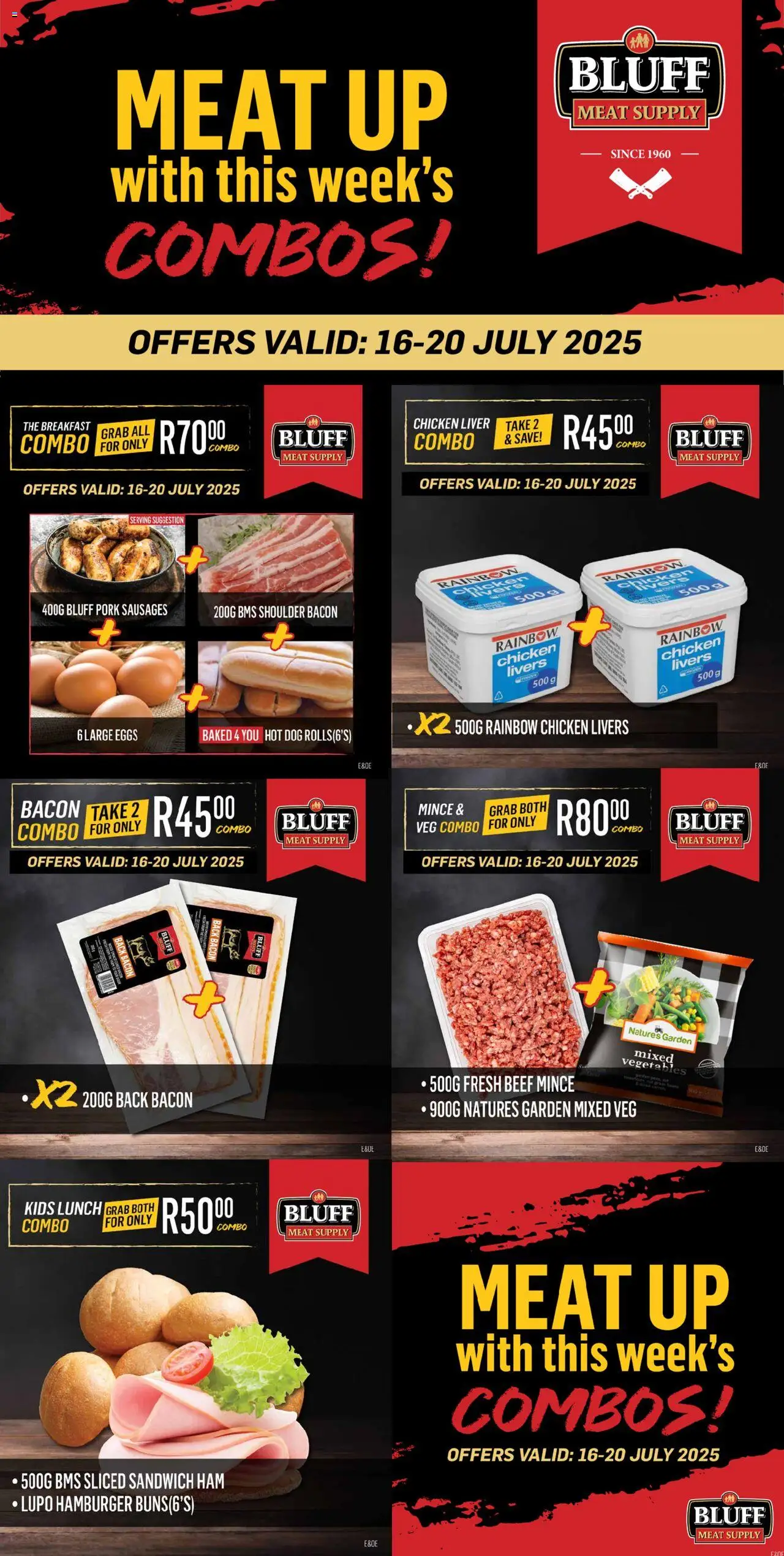Bluff Meat Supply MEAT UP with this week's COMBOS! from 16/07 - 20/07/2025 > Promotions