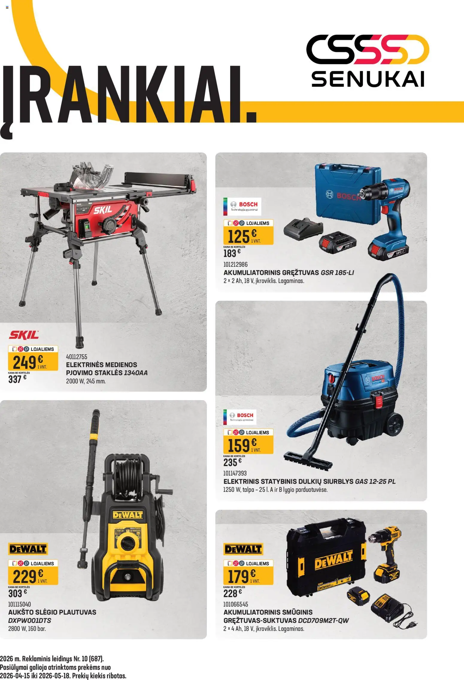 Senukai parduotuvės leidinio Senukai leidinys - Įrankiai galiojančio nuo 2026.04.15 peržiūra