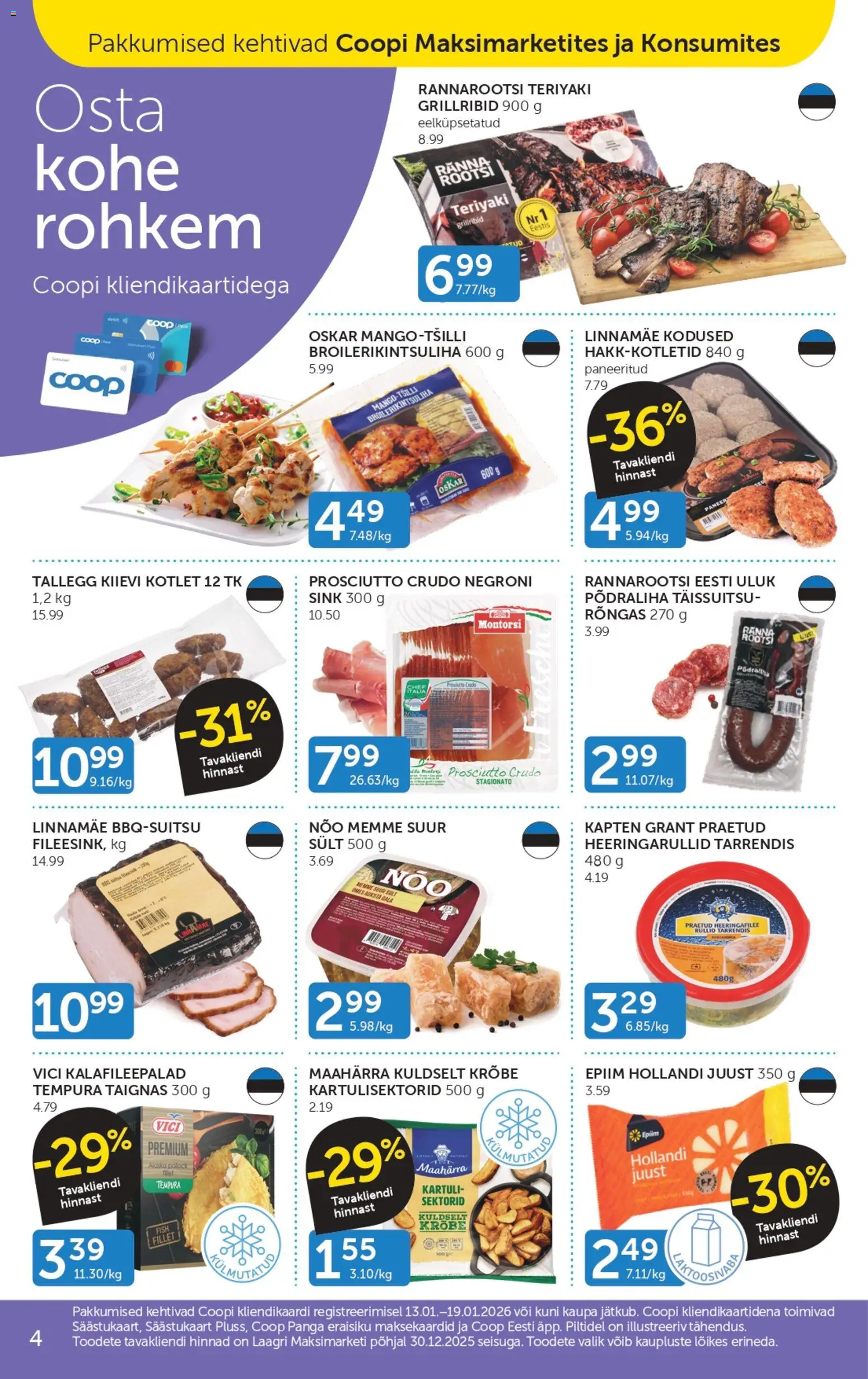 Coop kliendilehe eelvaade alates 2026.01.13