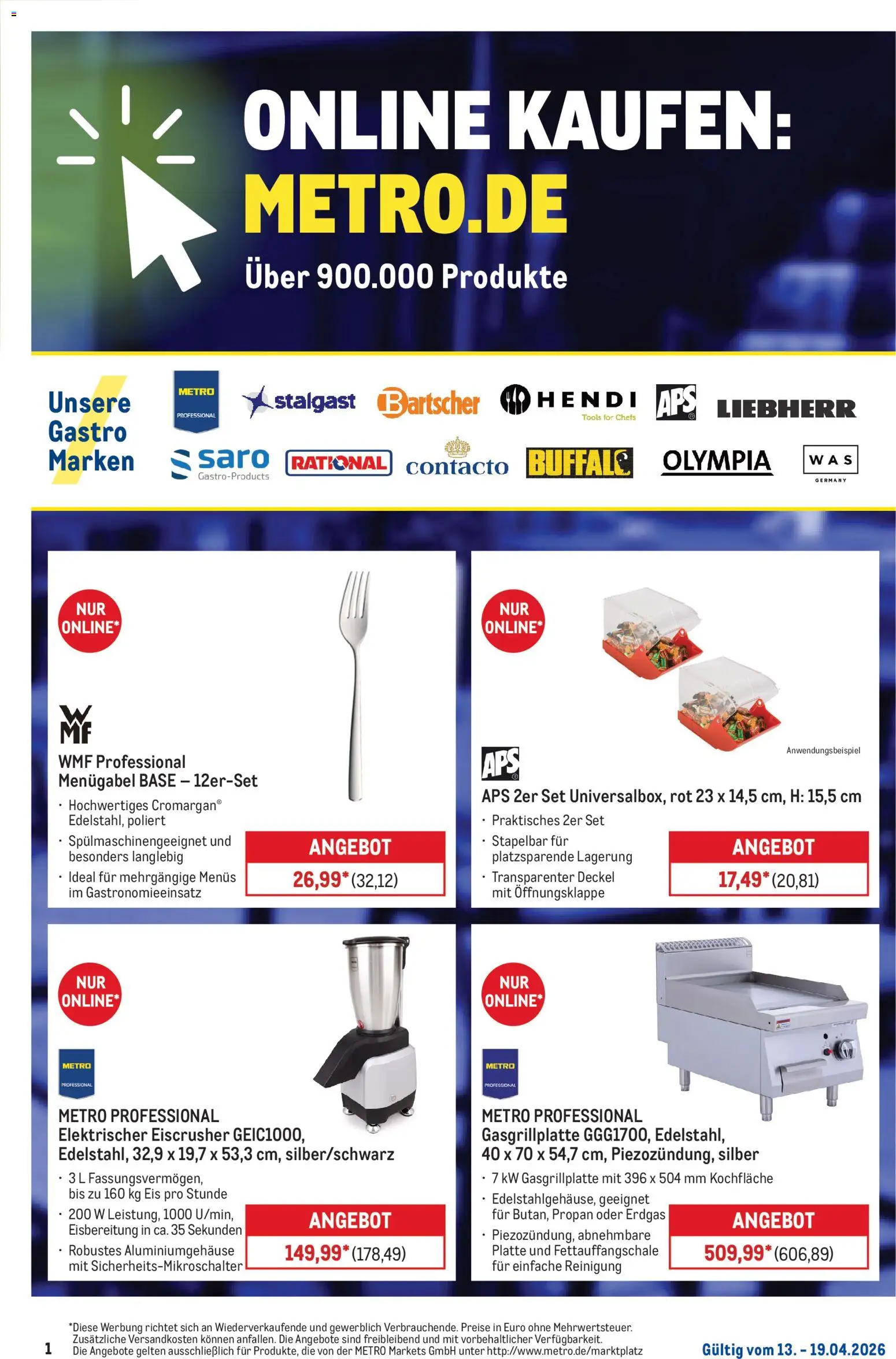 Vorschau von dem Prospekt des Geschäftes Metro, gültig ab dem 13.04.2026