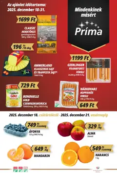 CBA Príma - Akciós újság CBA Príma megtekintése, amely érvényes 2025.12.13.-től