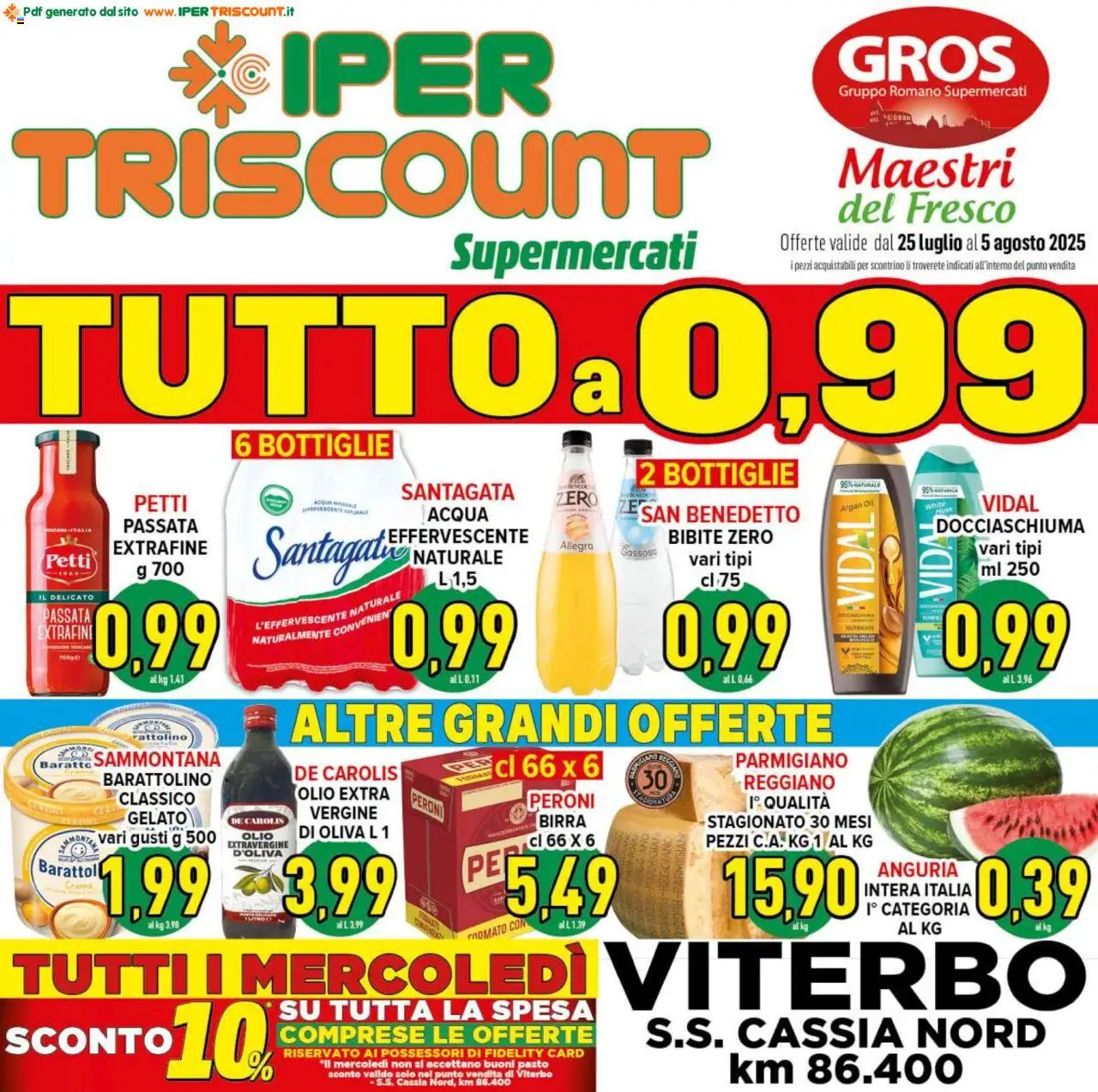Volantino Ipertriscount valido da 25/07/2025 numero di pagina 1