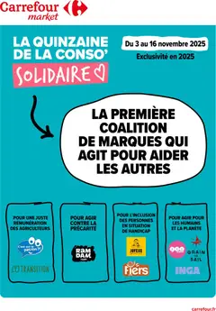 Prévisualisation de La quinzaine de la conso solidaire du magasin Carrefour Market formulaire valide 03/11/2025