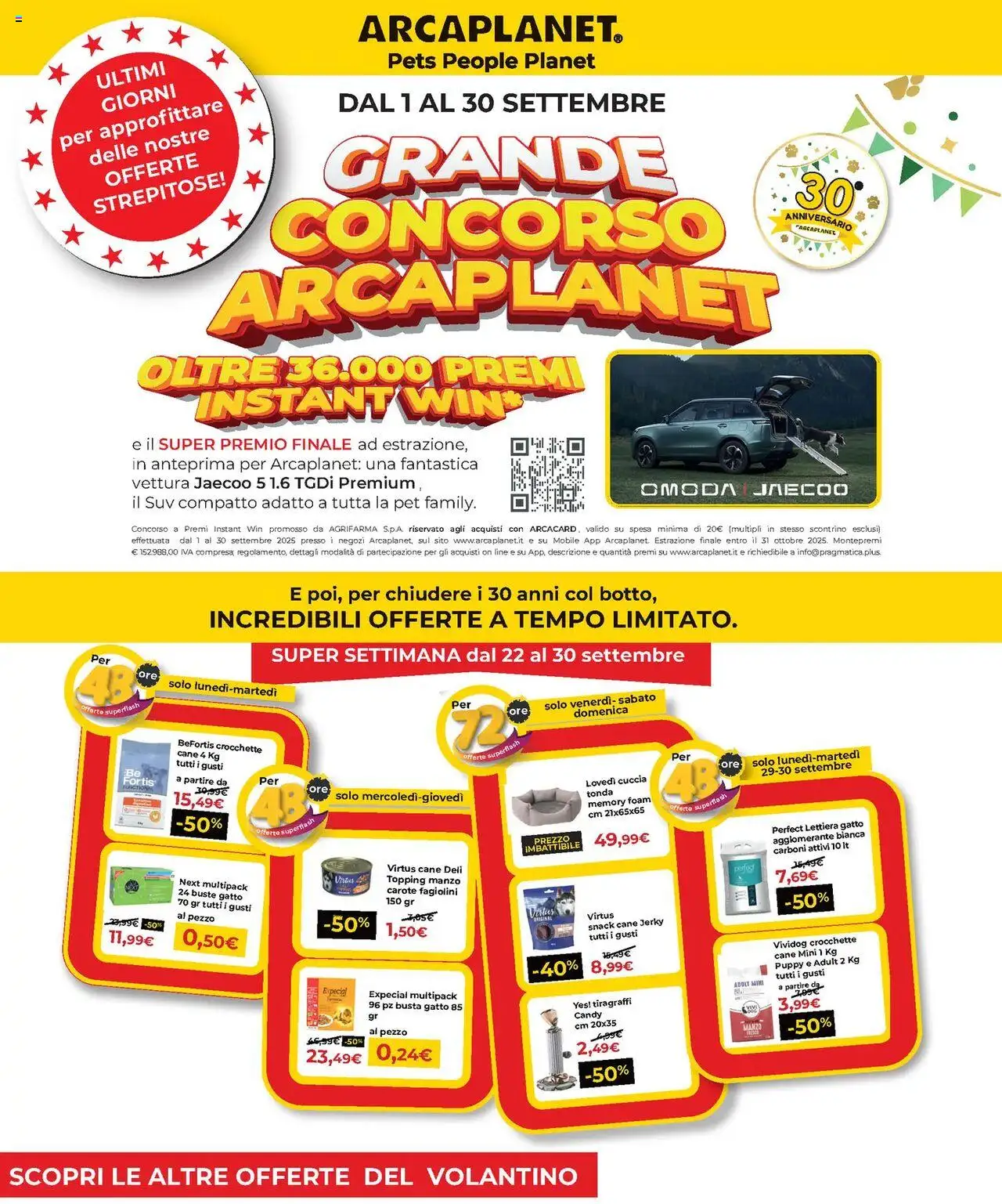 Volantino Arcaplanet valido da 01/10/2025 numero di pagina 1