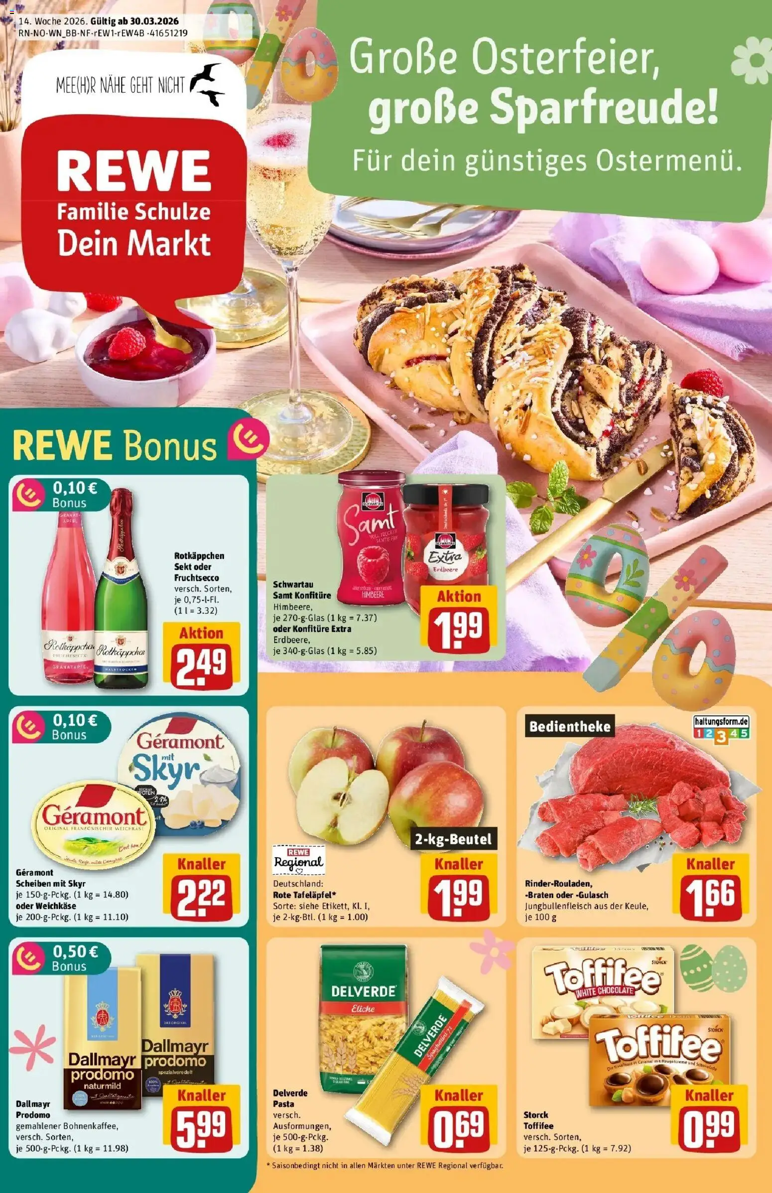 Vorschau von dem Prospekt des Geschäftes Rewe, gültig ab dem 30.03.2026