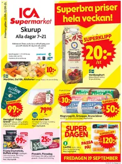 Förhandsgranska reklamblad Skurup från butik ICA Supermarket gäller från 15/09/2025